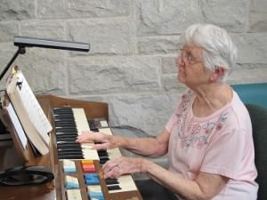 Sr. Joan Playing the Organ