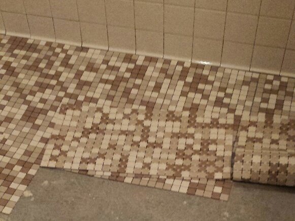 New tiles on concrete floor