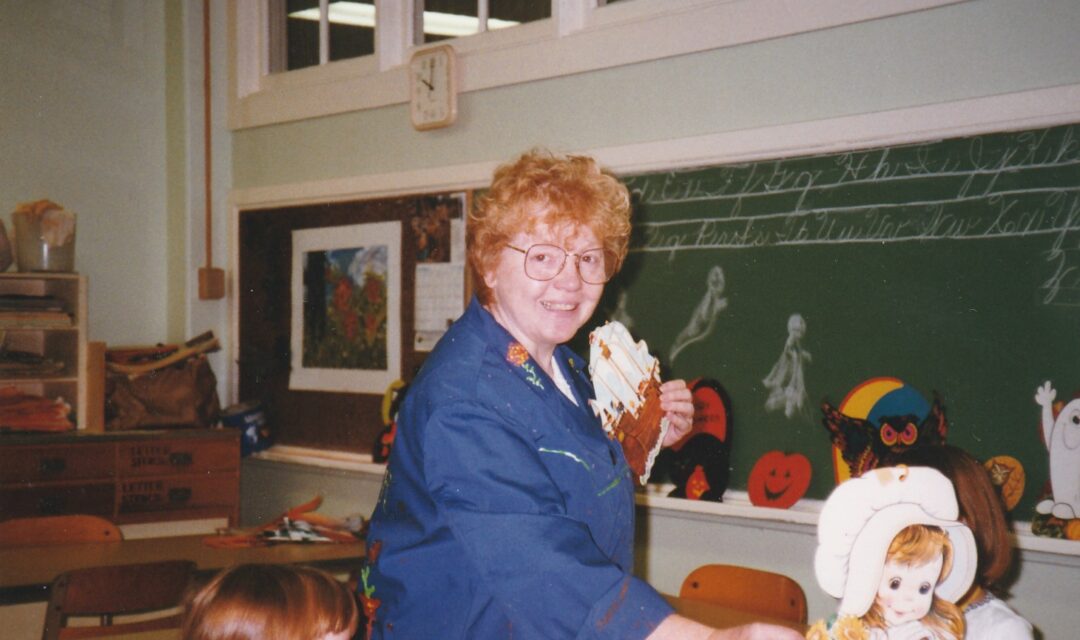 Sister Marie de Paul Carter in th classroom, crica 2000