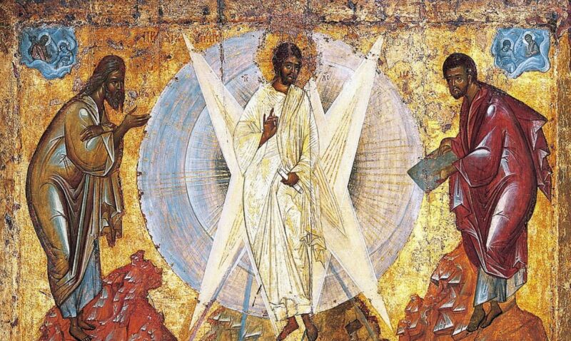 Image for the Tweet beginning: "And he was transfigured before
